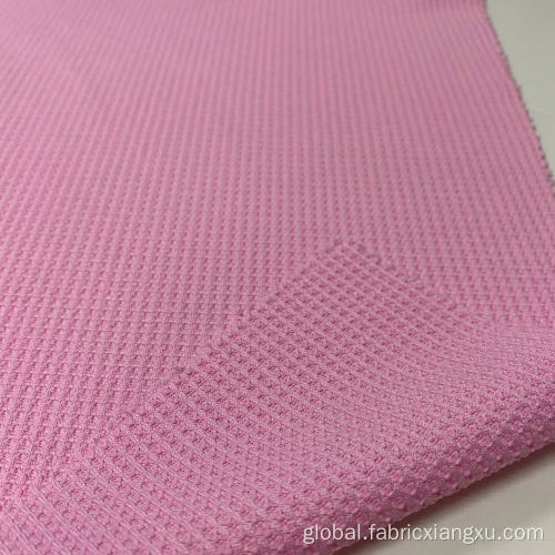 China 100 polyester material knitted Waffle Fabric for garment Factory